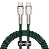 BASEUS CAFULE METAL DATA CABLE USB TYPE C - LIGHTNING 20 W POWER DELIVERY 1 M GREEN (CATLJK-A06)