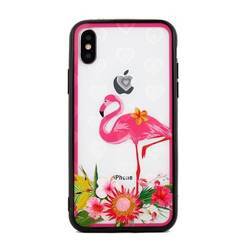 CASE HEARTS IPHONE XS MAX PATTERN 3 CLEAR (PINK FLAMINGO)