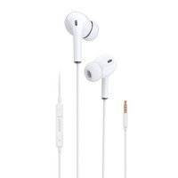 DUDAO IN-EAR HEADPHONES HEADSET WITH REMOTE CONTROL AND MICROPHONE 3.5 MM MINI JACK WHITE (X14 WHITE)