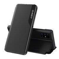 ECO LEATHER VIEW CASE ELEGANT BOOKCASE TYPE CASE WITH KICKSTAND FOR SAMSUNG GALAXY S20 ULTRA BLACK