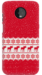 FUNNY CASE REINDEERS AND SNOWFLAKES OVERPRINT LENOVO MOTO Z3 PLAY