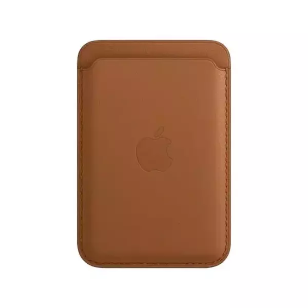 APPLE LEATHER  WALLET MHLT3ZM/A SADDLE BROWN OPEN PACKAGE