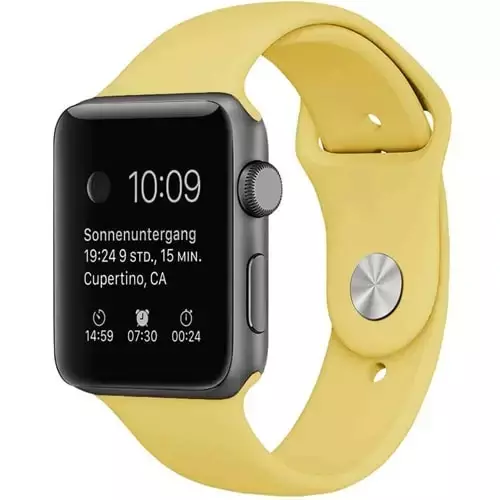 APPLE STRAP SILICONE APPLE WATCH STRAP 38MM/40MM/41MM YELLOW WITHOUT PACKAGING