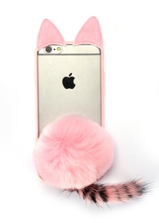 CASE CAT WITH THE TAIL PINK IPHONE 6 / 6S