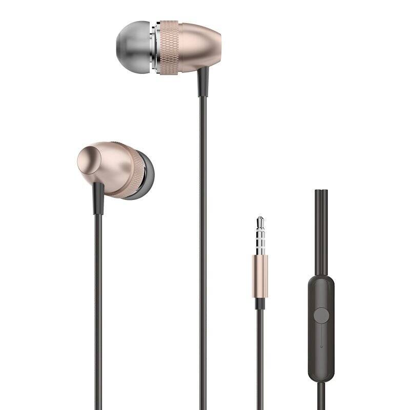 DUDAO WIRED IN-EAR HEADPHONES HEADSET WITH 3.5MM MINI JACK GOLD (X2PRO GOLD)