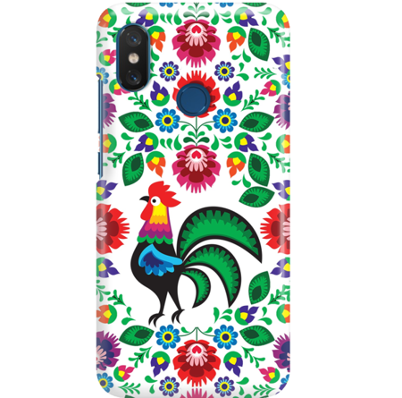 FUNNY CASE OVERPRINT WHITE ROOSTER XIAOMI MI 8