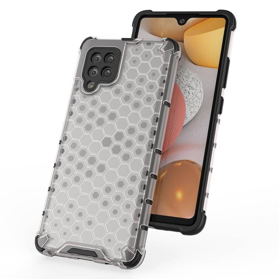 HONEYCOMB CASE ARMOR COVER WITH TPU BUMPER FOR SAMSUNG GALAXY A42 5G BLACK
