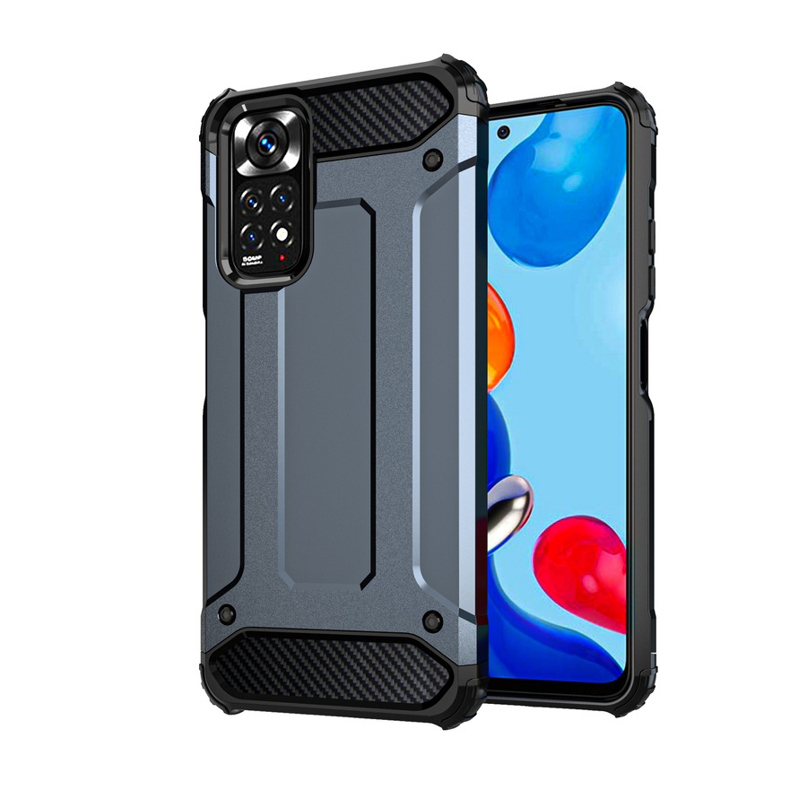 HYBRID ARMOR CASE TOUGH RUGGED COVER FOR XIAOMI REDMI NOTE 11S / NOTE 11 BLUE