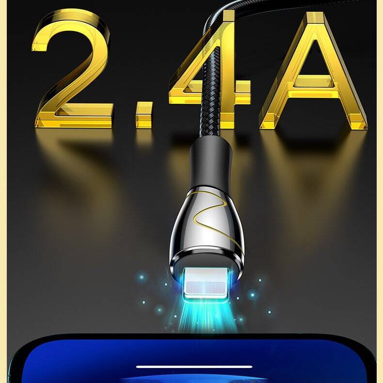 JOYROOM MERMAID SERIES USB - LIGHTNING CABLE 2,4A 2M BLACK (S-2030K6)