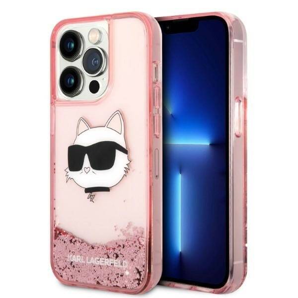 KARL LAGERFELD KLHCP14XLNCHCP IPHONE 14 PRO MAX 6.7 "PINK/PINK HARDCASE GLITTER CHOUPETTE HEAD