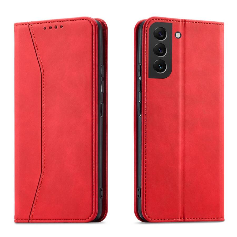 MAGNET FANCY CASE FOR SAMSUNG GALAXY S23+ FLIP COVER WALLET STAND RED
