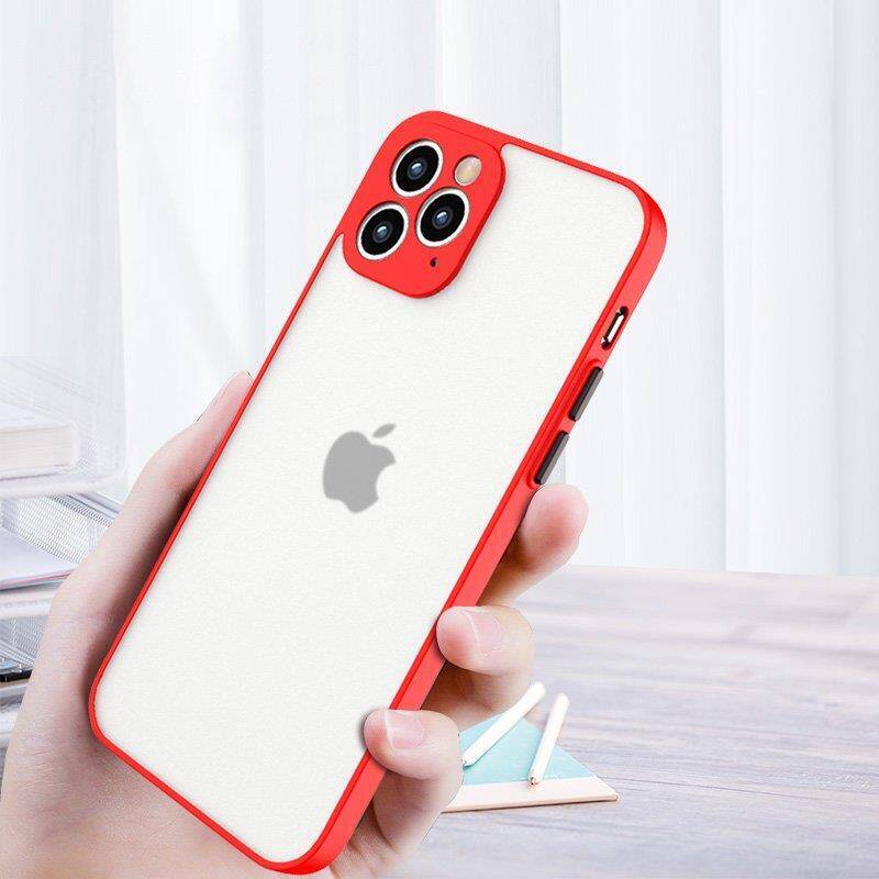 MILKY CASE SILICONE FLEXIBLE TRANSLUCENT CASE FOR SAMSUNG GALAXY S21 5G RED