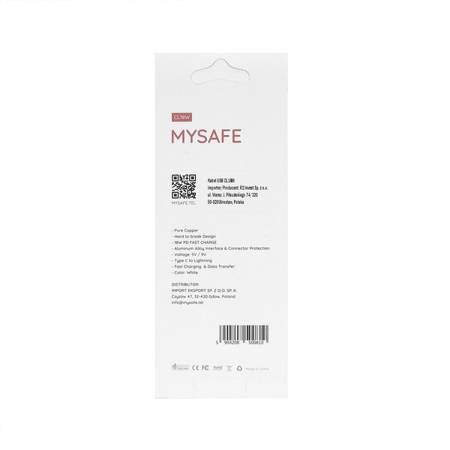 MYSAFE CABLE CL18W TYPE-C FOR LIGHTNING WHITE