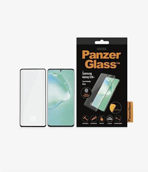 PANZERGLASS TEMPERED GLASS CURVED SUPER + SAMSUNG S20 PLUS CASE FRIENDLY  BLACK