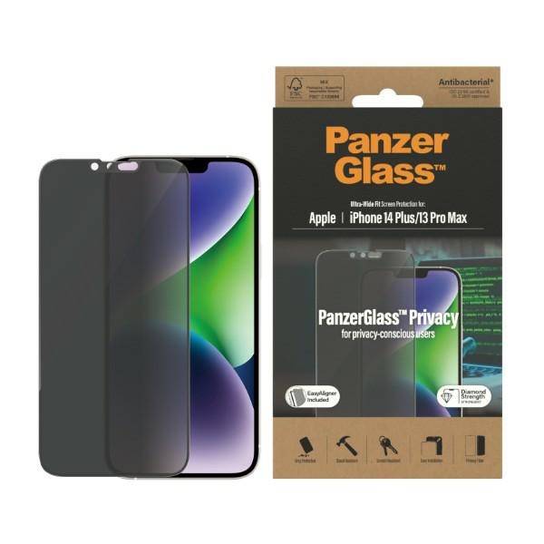 PANZERGLASS ULTRA-WIDE FIT IPHONE 14 PLUS / 13 PRO MAX 6,7" PRIVACY SCREEN PROTECTION ANTIBACTERIAL EASY ALIGNER INCLUDED P2785