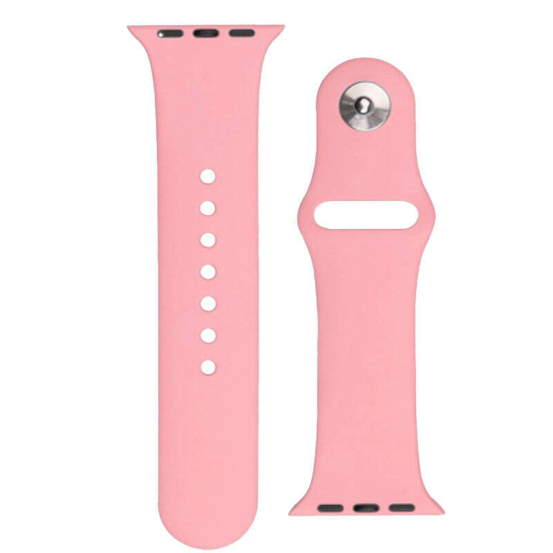SILICONE STRAP APS SILICONE BAND FOR WATCH ULTRA / 9 / 8 / 7 / 6 / 5 / 4 / 3 / 2 / SE (49 / 45 / 44 / 42MM) STRAP WATCH BRACELET PINK
