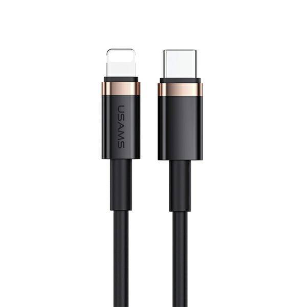 USAMS CABLE USB-C TO LIGHTNING 1.2M FAST CHARGE 20W BLACK