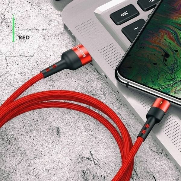 USAMS U26  CABLE MICROUSB 1M 2A FAST CHARGING RED
