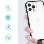CLEAR 3IN1 CASE FOR IPHONE 14 SILICONE COVER WITH FRAME BLUE