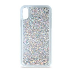 CASE ETUI LIQUID GLITTER TPU IPHONE 6 / 6S SREBRNY