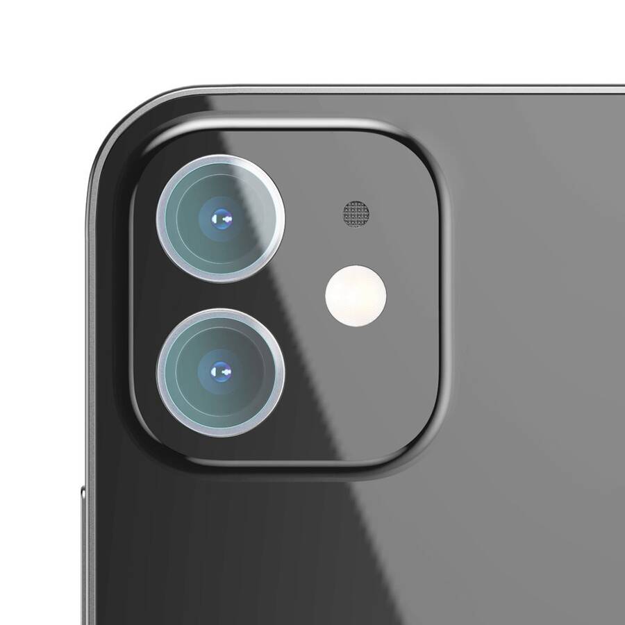 Baseus 2x 0,25 mm szkło hartowane 9H na tylni aparat kamerę do iPhone 12 / iPhone 12 mini przezroczysty (SGAPIPH54N-JT02)