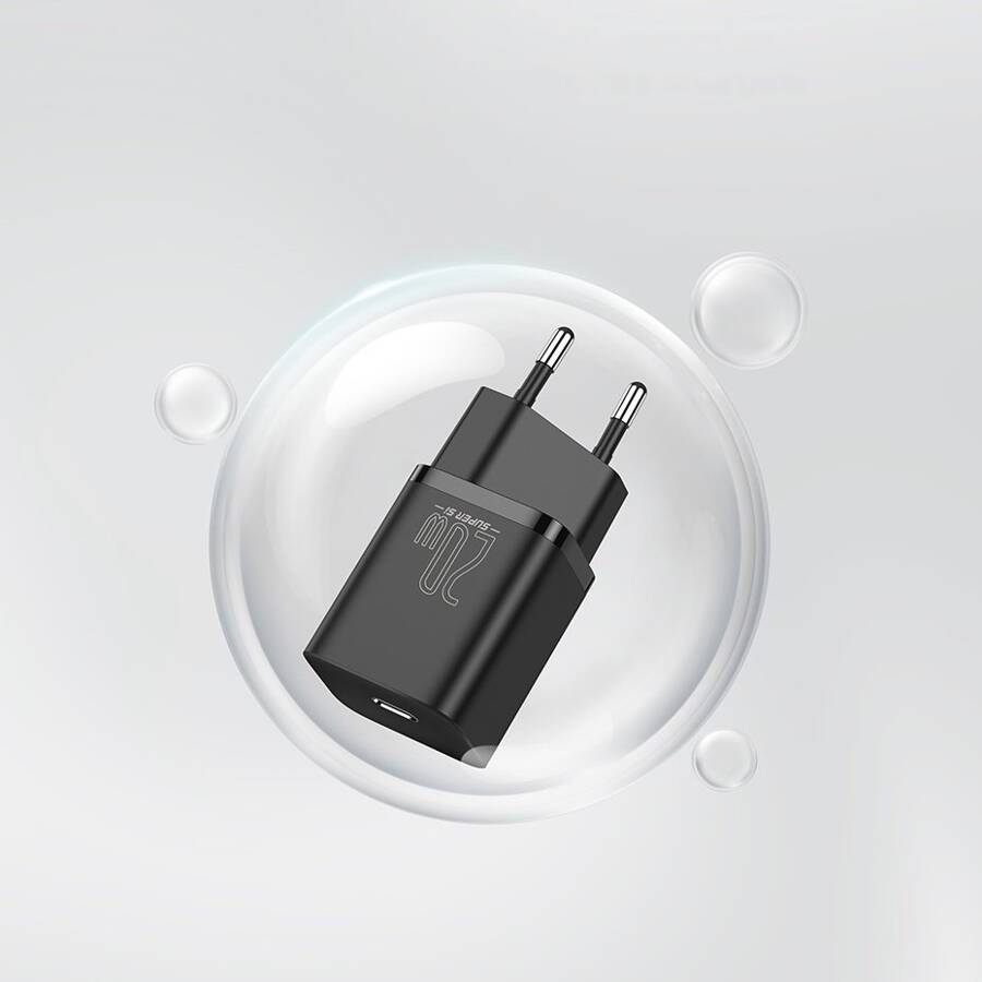 Baseus Super Si 1C szybka ładowarka USB Typ C 20 W Power Delivery czarny (CCSUP-B01)
