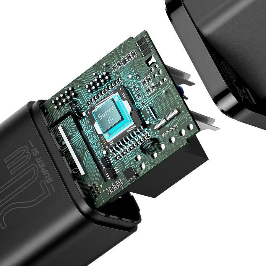 Baseus Super Si 1C szybka ładowarka USB Typ C 20 W Power Delivery czarny (CCSUP-B01)