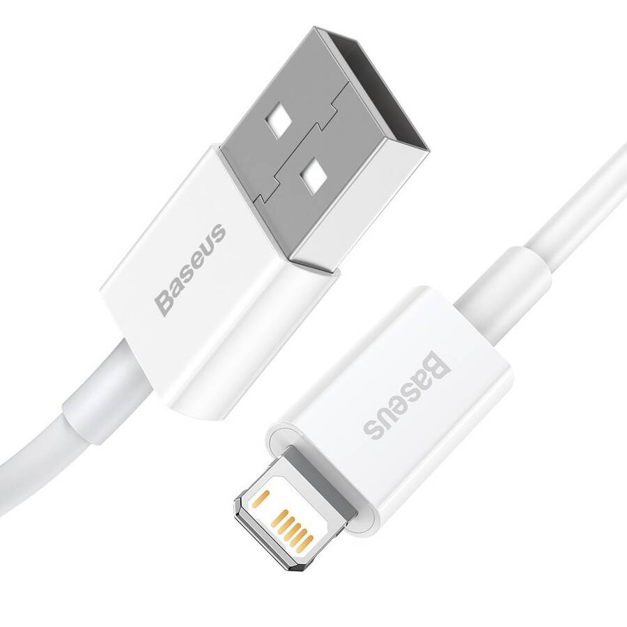 Baseus Superior kabel USB - Lightning 2,4A 1 m Biały (CALYS-A02)
