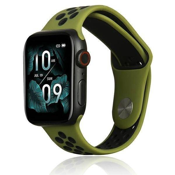 Beline pasek Apple Watch Sport Silicone 38/40/41mm zielono-czarny green/black