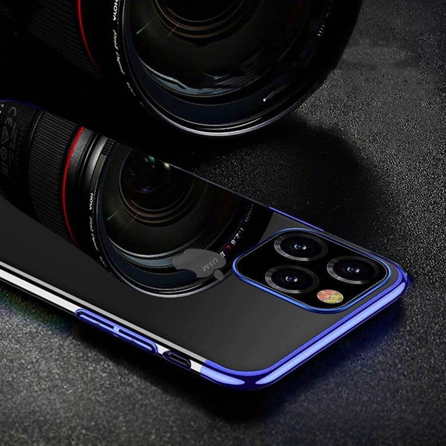 Clear Color case żelowy pokrowiec etui z metaliczną ramką Samsung Galaxy A33 5G czarny