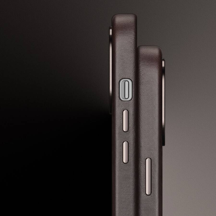 Dux Ducis Naples etui do iPhone 14 Plus skórzany pokrowiec (kompatybilny z MagSafe) ciemnobrązowy