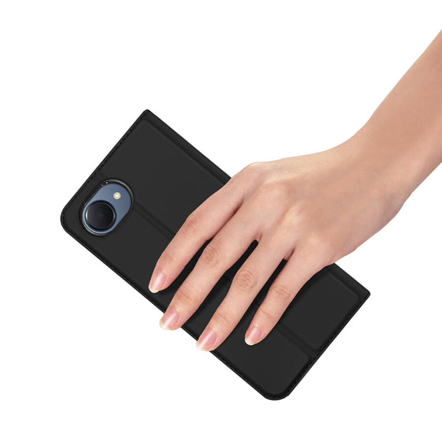 Dux Ducis Skin Pro etui Realme C30 / Realme Narzo 50i Prime pokrowiec z klapką portfel na kartę podstawka czarne