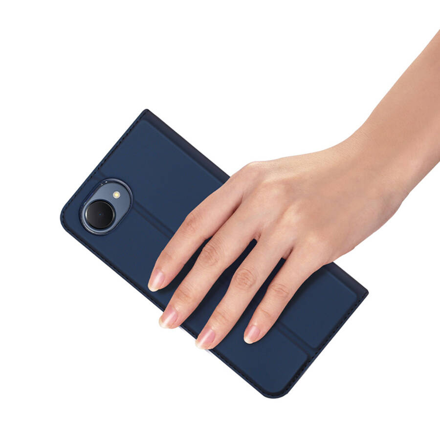 Dux Ducis Skin Pro etui Realme C30 / Realme Narzo 50i Prime pokrowiec z klapką portfel na kartę podstawka niebieskie