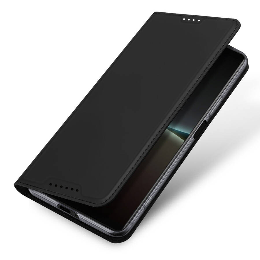 Dux Ducis Skin Pro etui Sony Xperia 5 IV pokrowiec z klapką portfel na kartę podstawka czarne