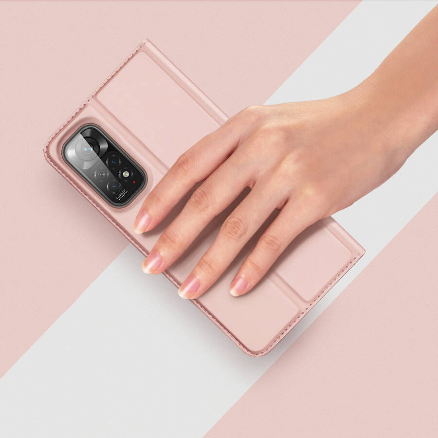 Dux Ducis Skin Pro kabura etui pokrowiec z klapką Xiaomi Redmi Note 11S / Note 11 różowy