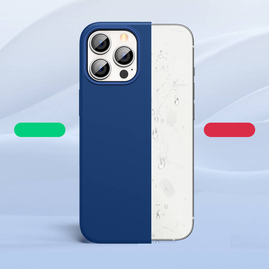 Ugreen Protective Silicone Case gumowe elastyczne silikonowe etui pokrowiec iPhone 13 Pro Max niebieski