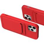 Card Case silikonowe etui portfel z kieszonką na kartę dokumenty do iPhone 12 mini czerwony