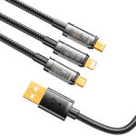 Joyroom 3w1 kabel USB - USB Typ C / Lightning / micro USB 3,5 A 1,2m czarny (S-1T3015A5)